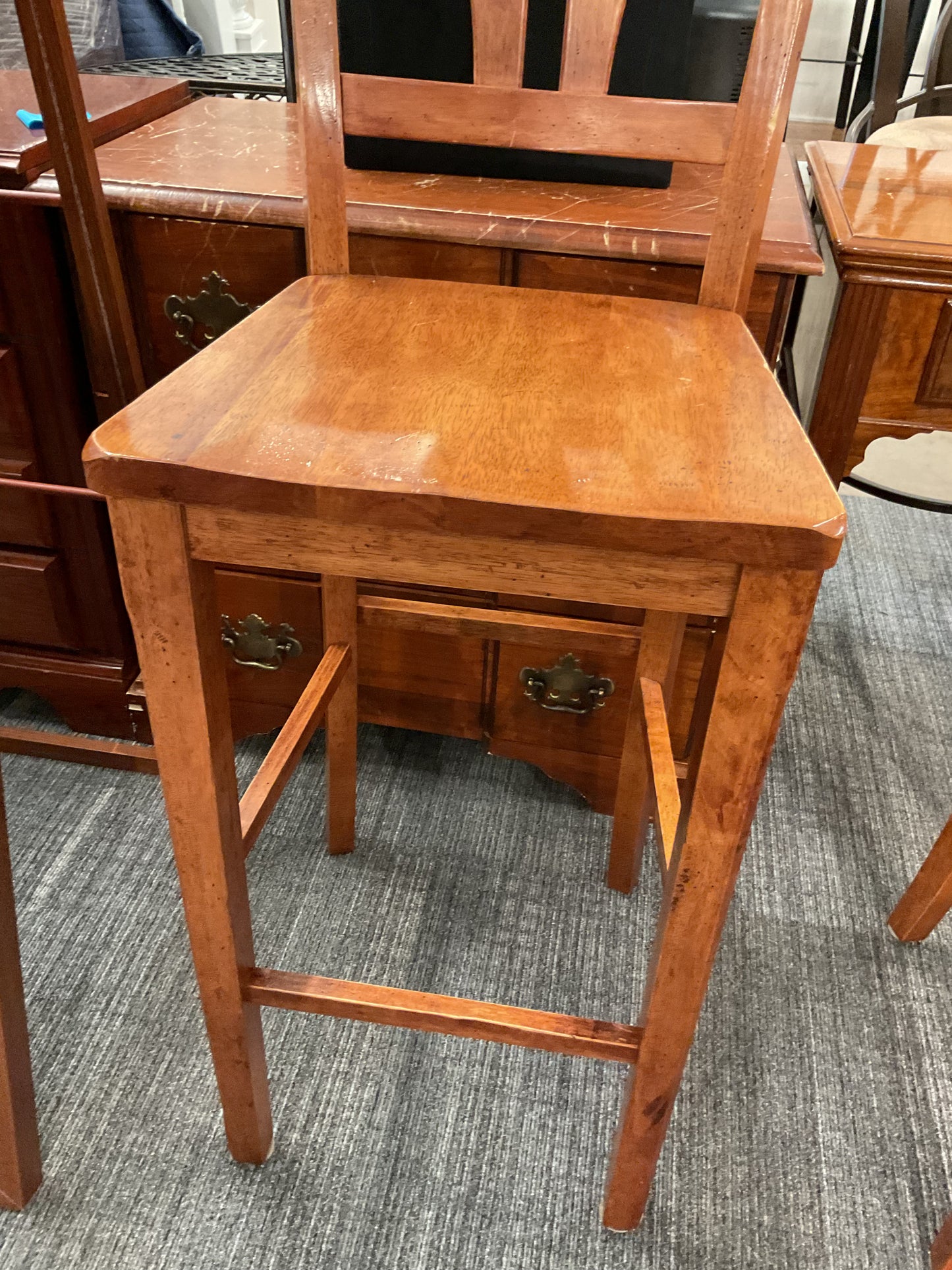 Solid Wood Bar Chair