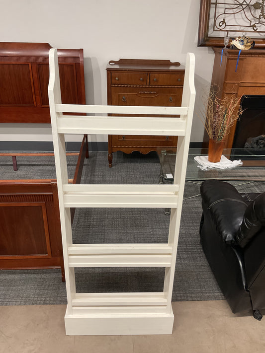 Painted White Ladder Bookshelf