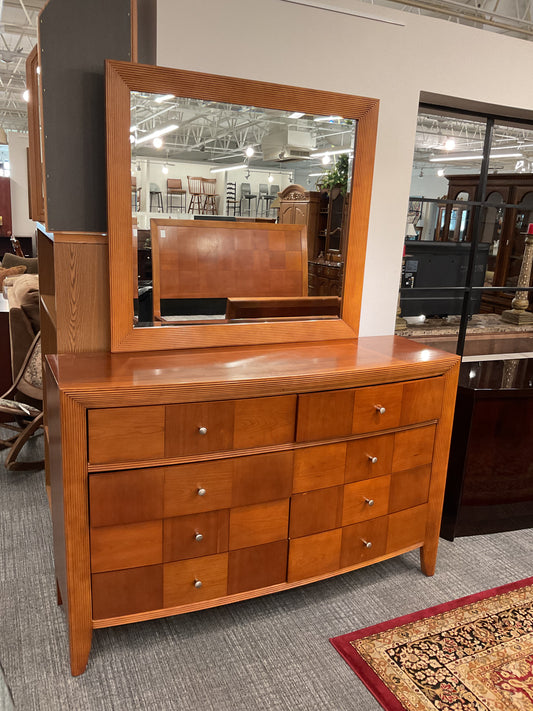 Checkered Dresser with Mirror