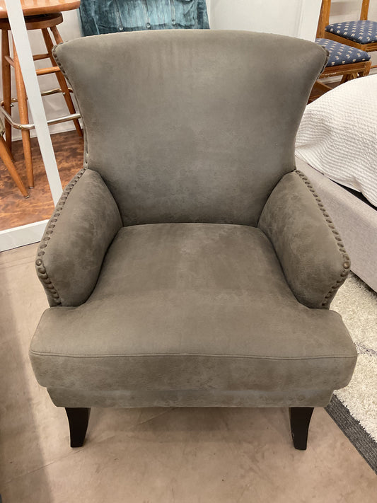 Buttoned Wing Back Chair