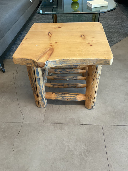 Rustic Cabin End Table