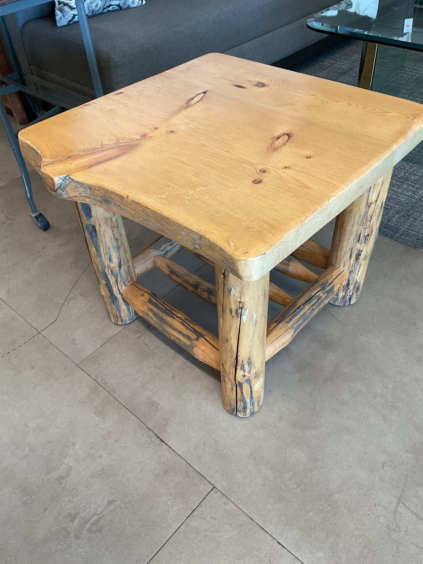 Rustic Cabin End Table