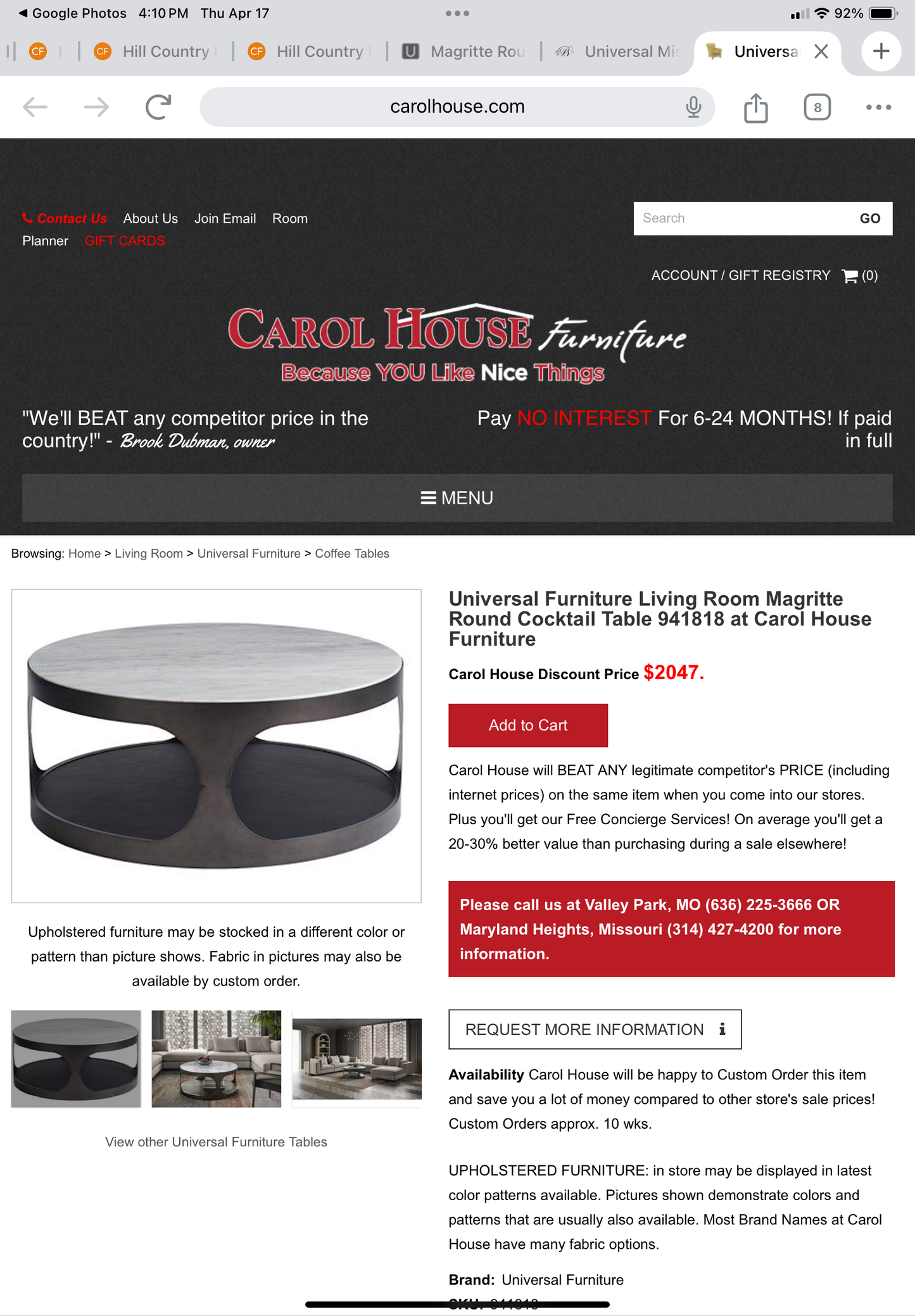 Magritte Round Coffee Table