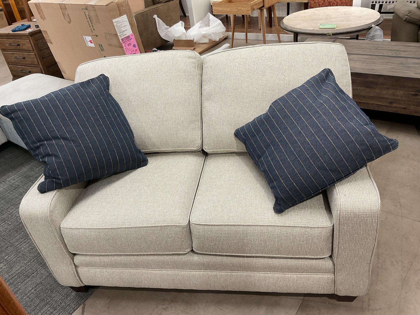 Smith Brothers Cream Loveseat