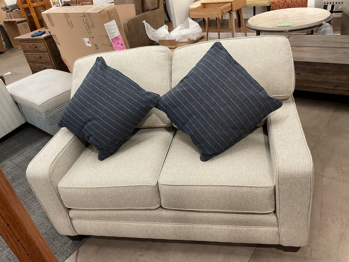 Smith Brothers Cream Loveseat