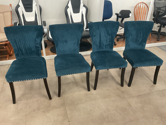 Button Tufted Upholstered Dining Chair Set of Four