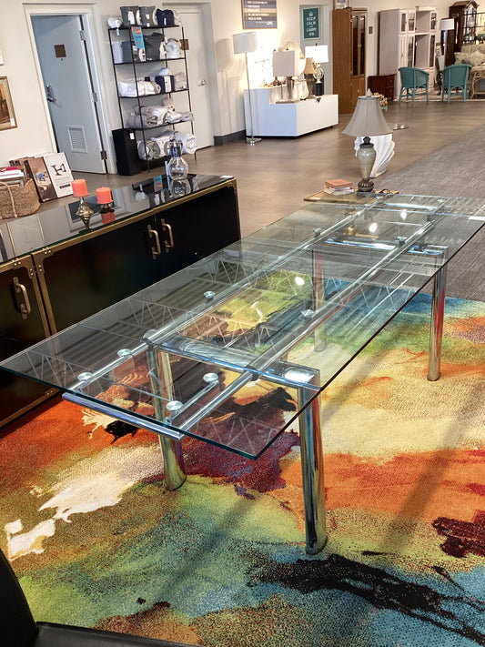 Glass Extendable Dining Table