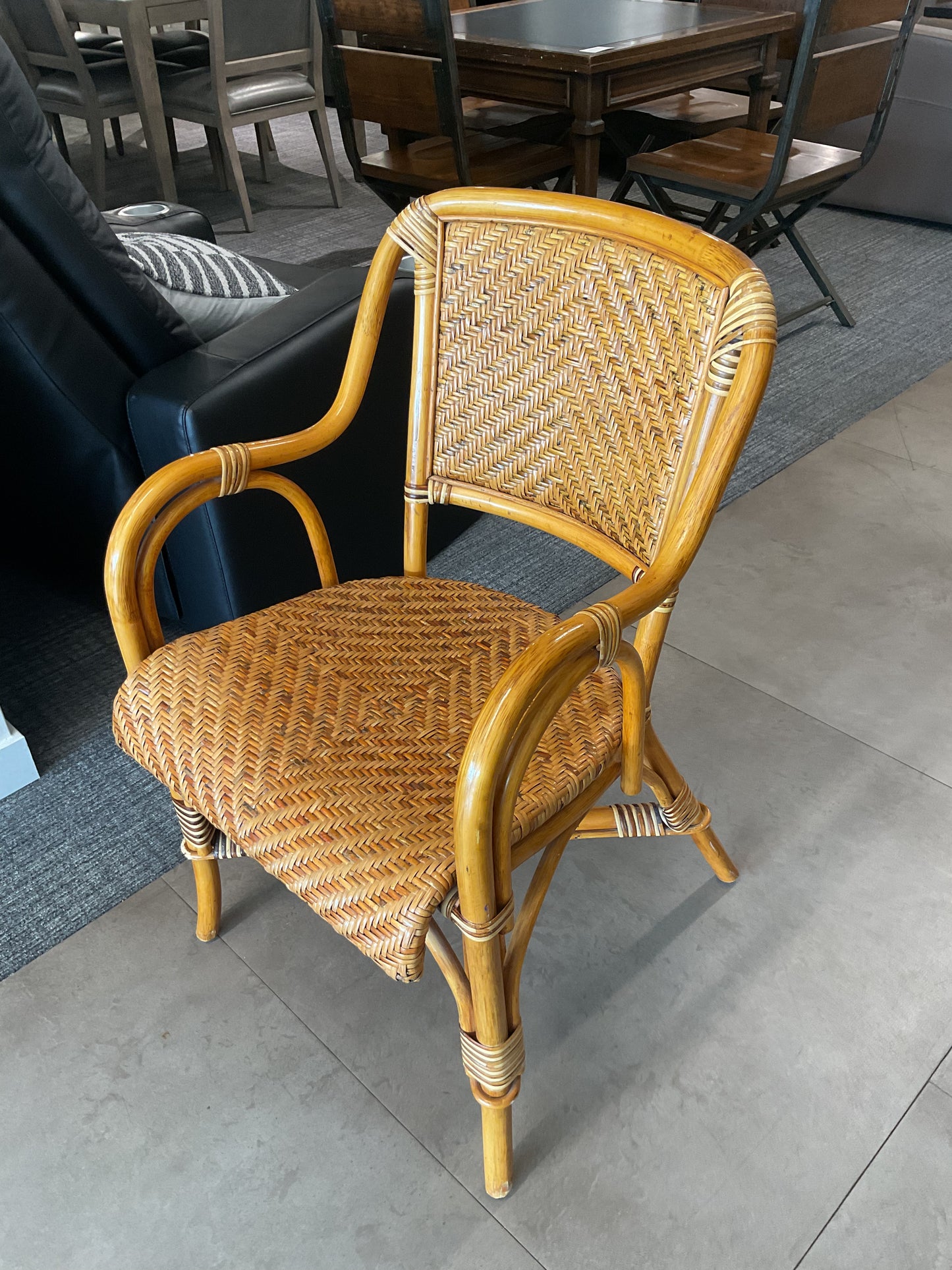 20th Century Woven Wicker Chair