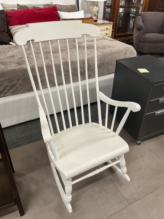Hand Painted White Rocker