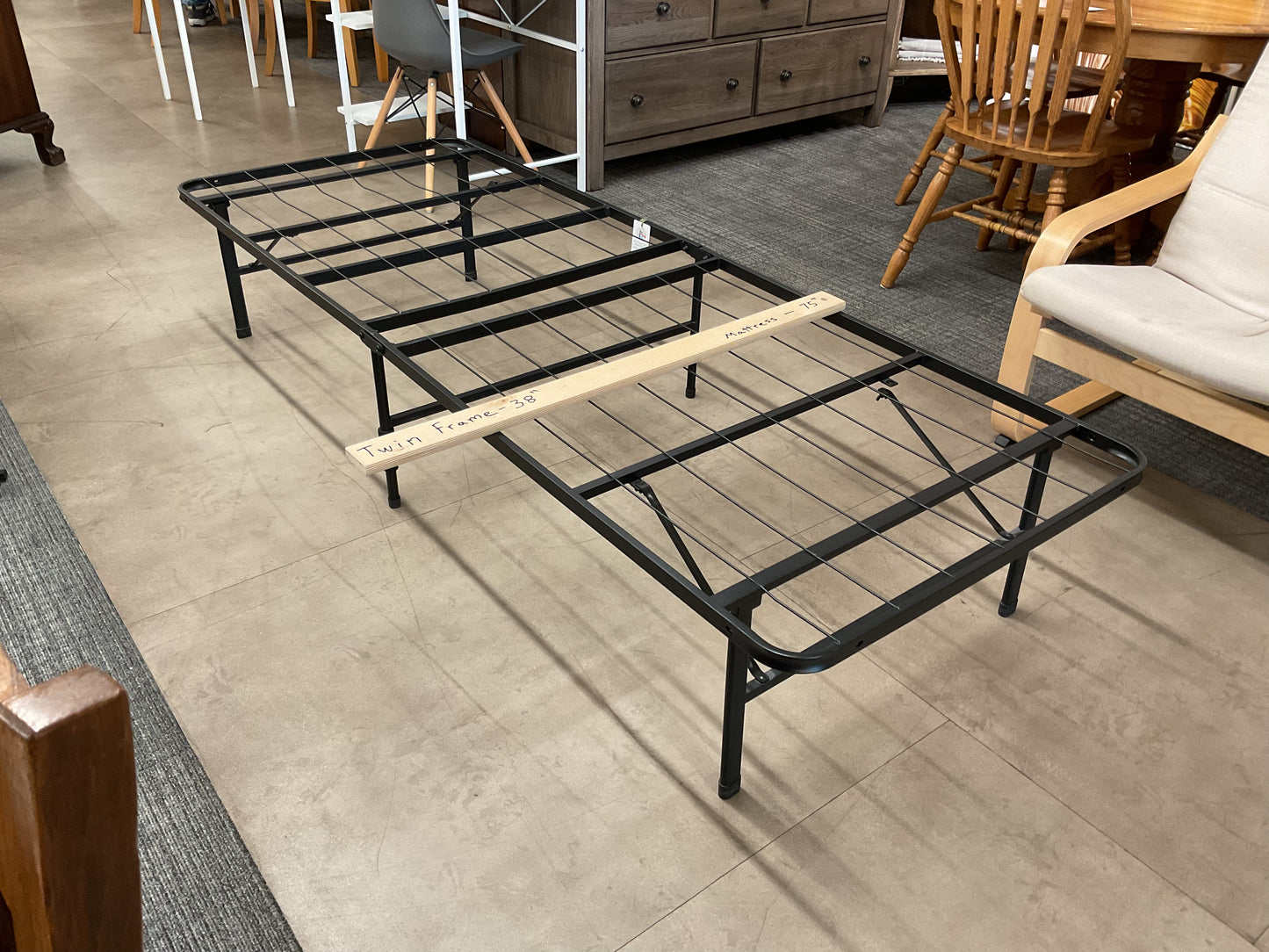 Single size bed frame metal platform (B275)