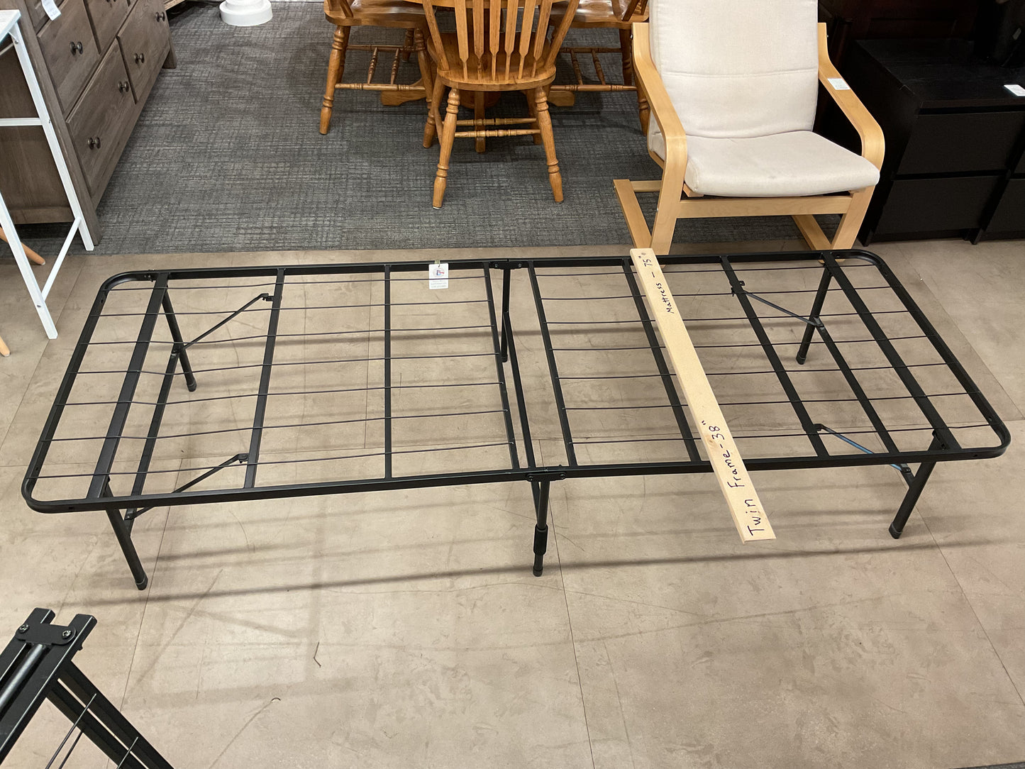 Single size bed frame metal platform (B275)