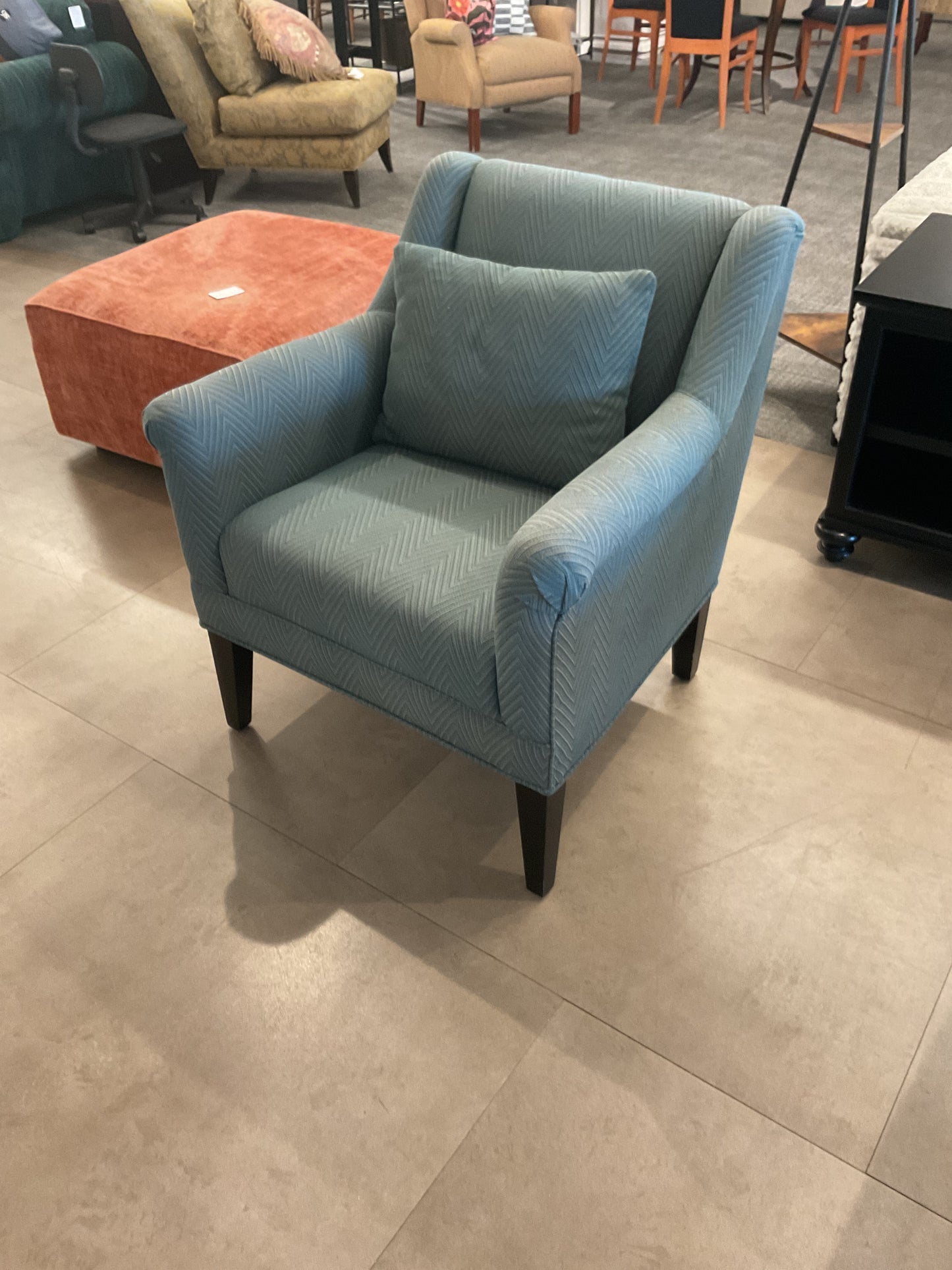 Zigzag Blue Accent Chair