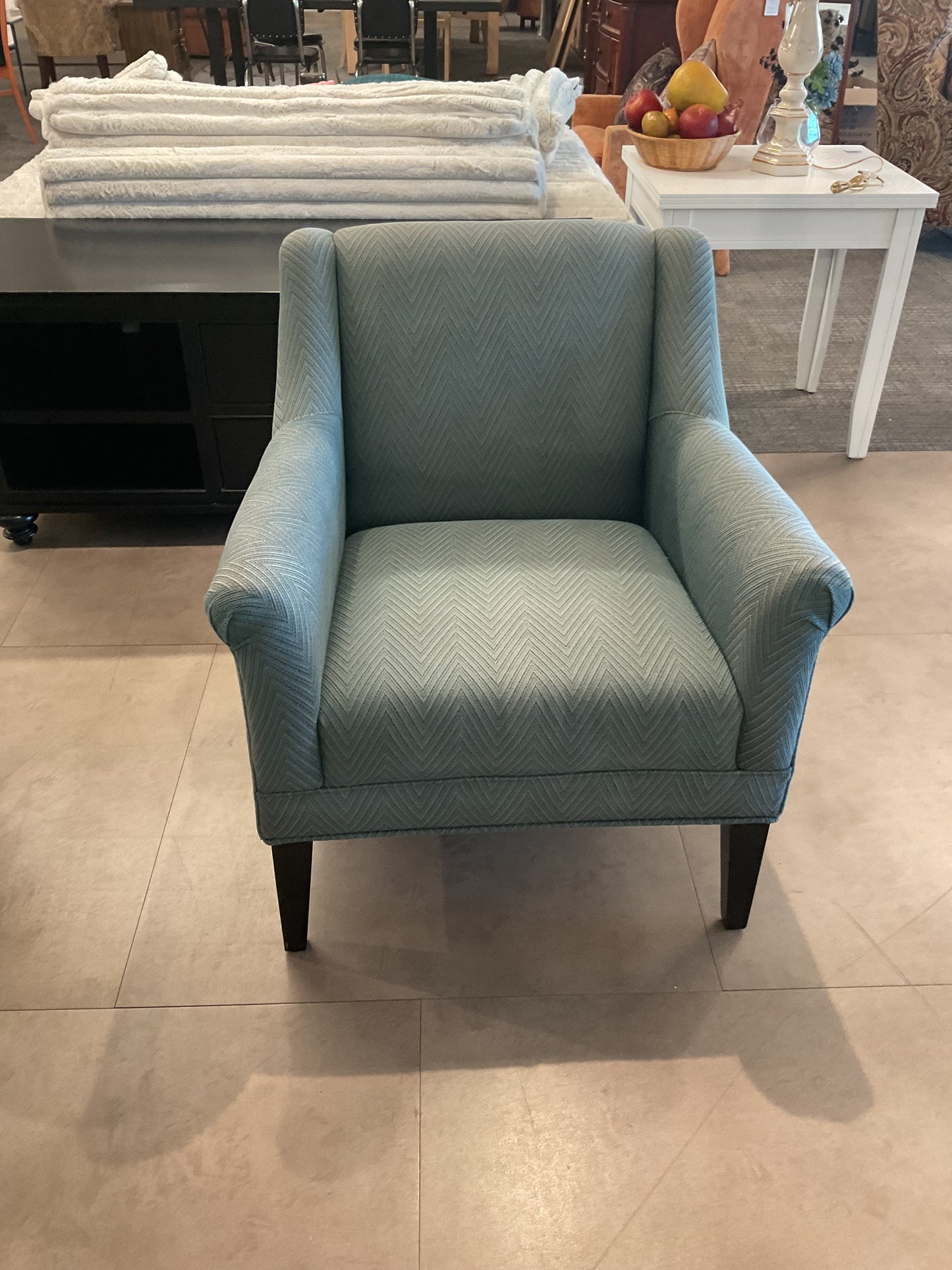 Zigzag Blue Accent Chair