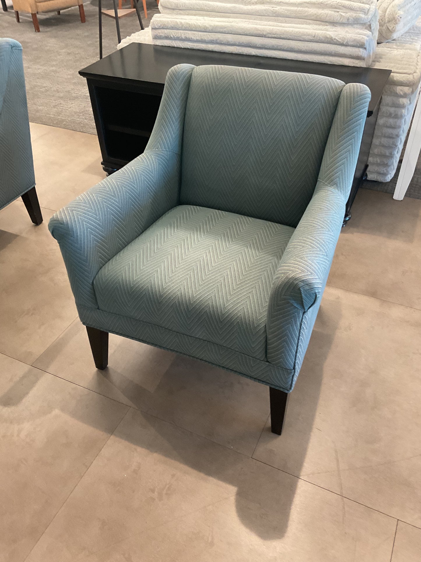 Zigzag Blue Accent Chair