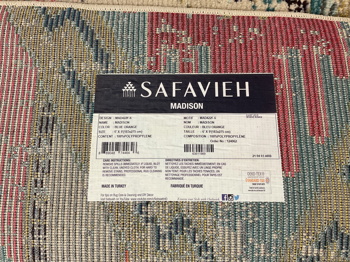 Blue Orange Rug (R149)