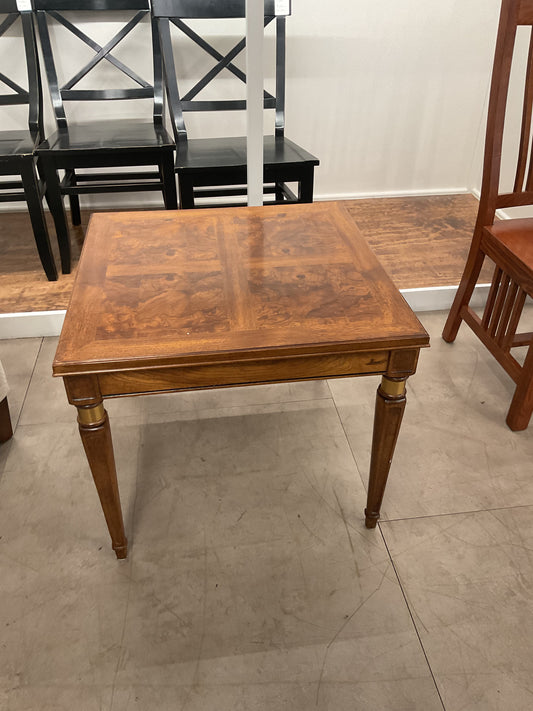 Gold+Wood End Table