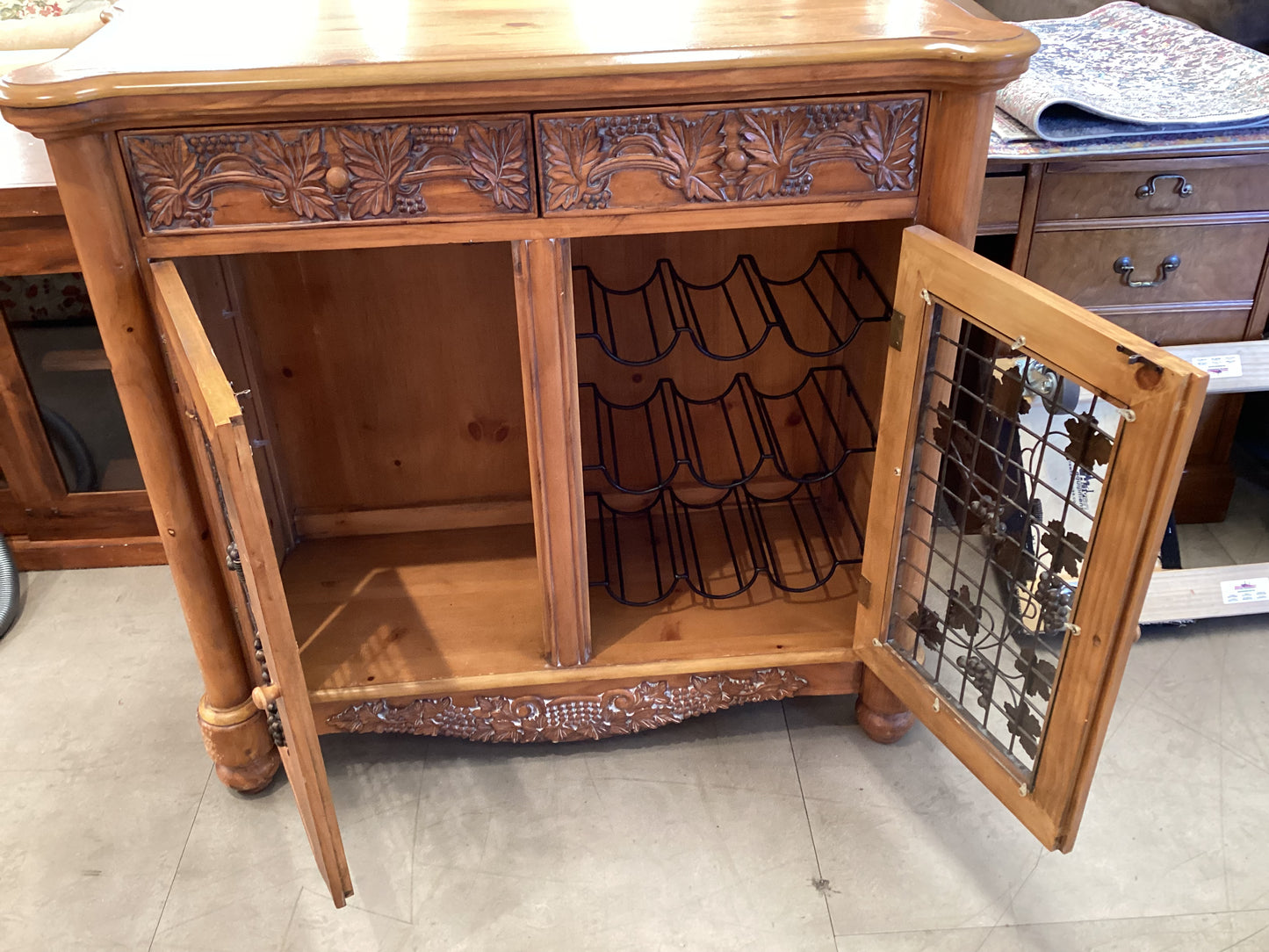 Oak Wine Cabinet